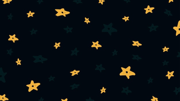 Doodle background night star pattern design vector