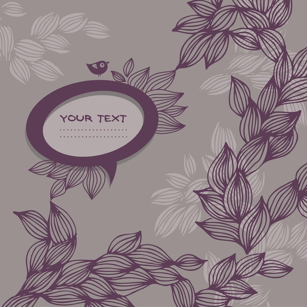 Doodle background with speech bubble frame