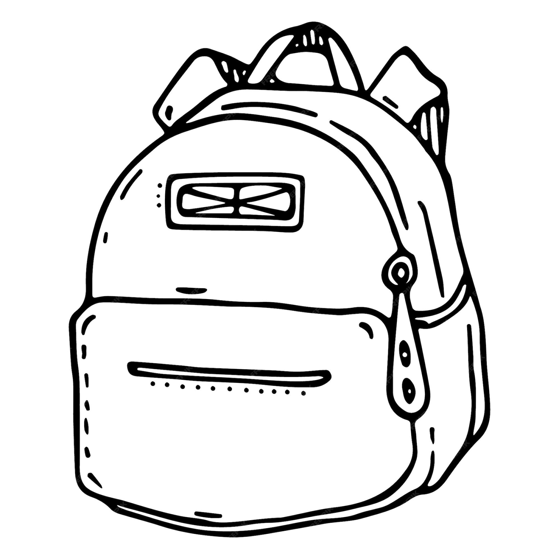 Premium Vector | Doodle backpack illustration