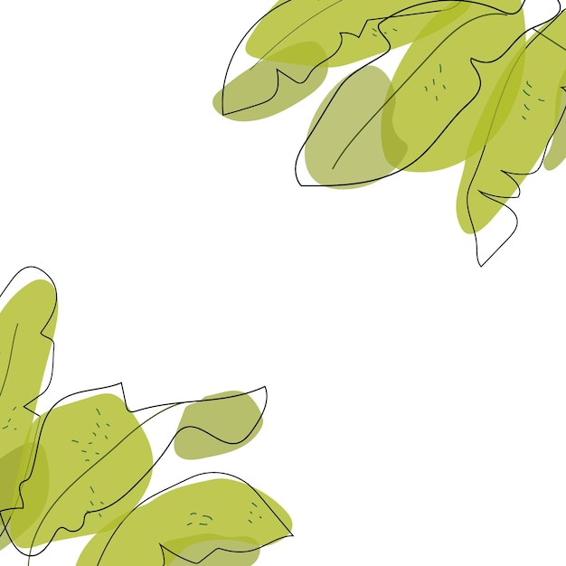 Doodle bananas leaves background