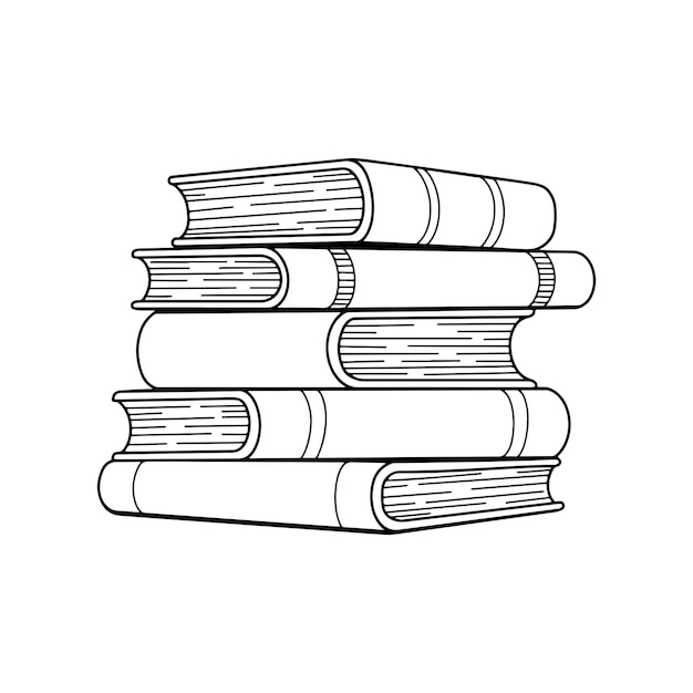 doodle book stack for school educational clip art for library university school online courses