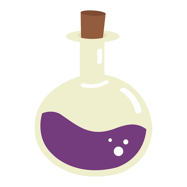 A doodle bottle with purple magic potion