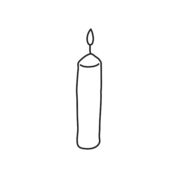 Doodle candle icon