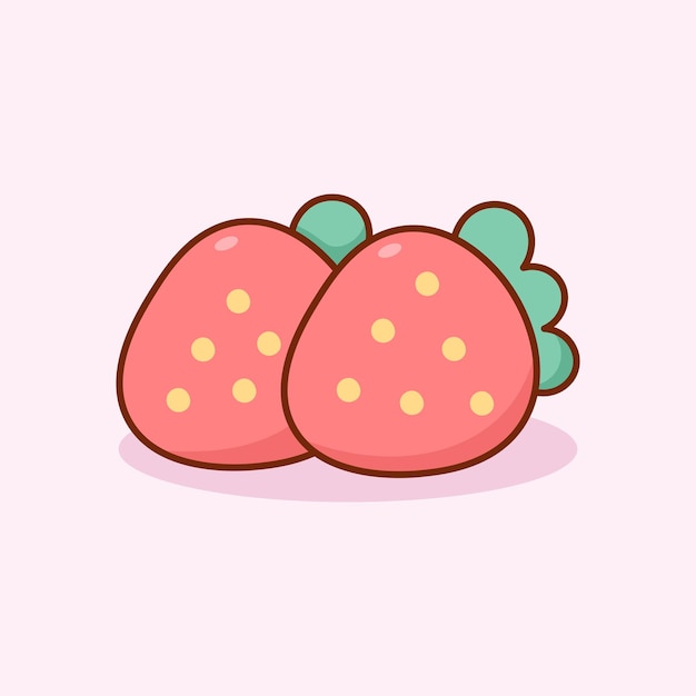 Doodle Cartoon Fresh Berry Fruit