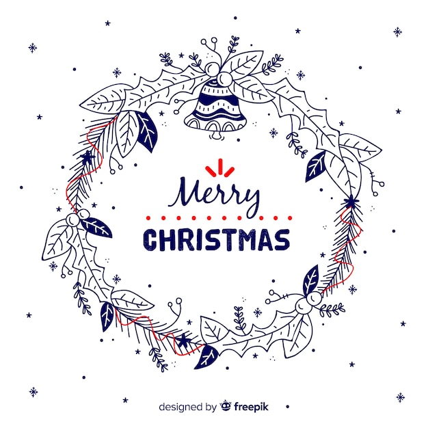 Doodle corona di natale