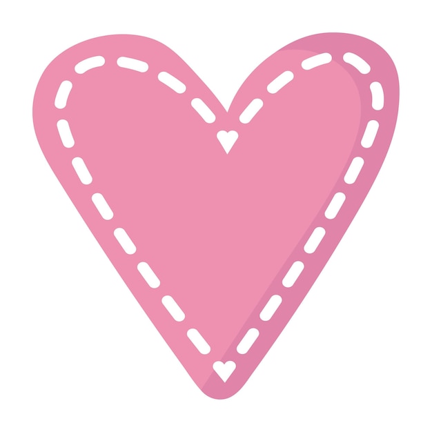 Doodle clipart cute heart for decoration