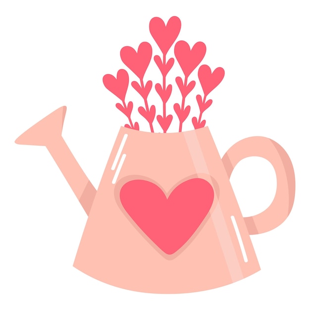 Doodle clipart garden watering can with flowers