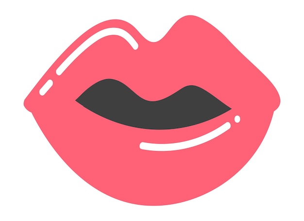 Doodle clipart lips for a kiss