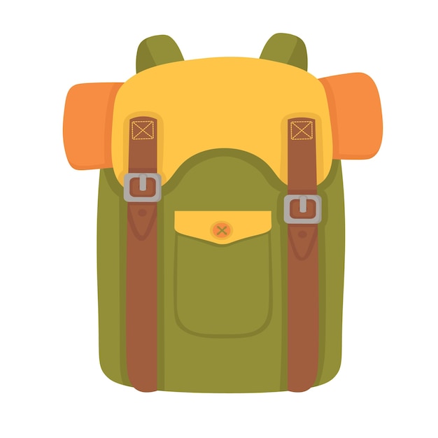 Doodle clipart travel backpack all objects are repainted