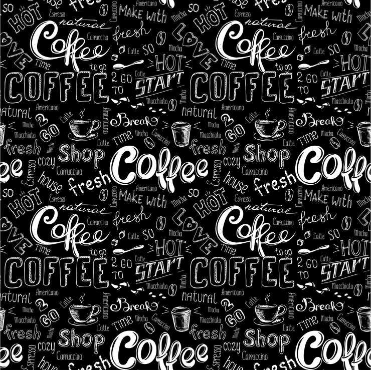 Vector doodle coffee frame or background hand drawn lettering stock vector illustration
