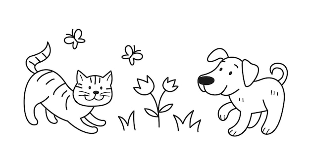 Doodle coloring page vector