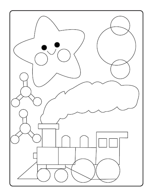 Doodle pagine da colorare per bambini