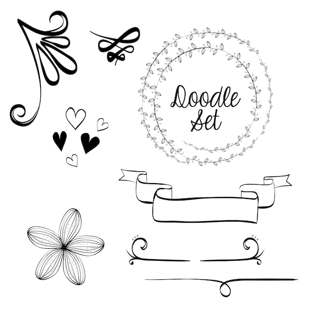 Doodle concept met pictogram ontwerp