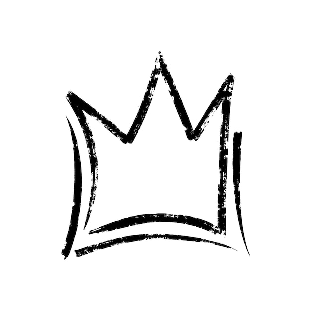 Vector doodle crown art vector illustration