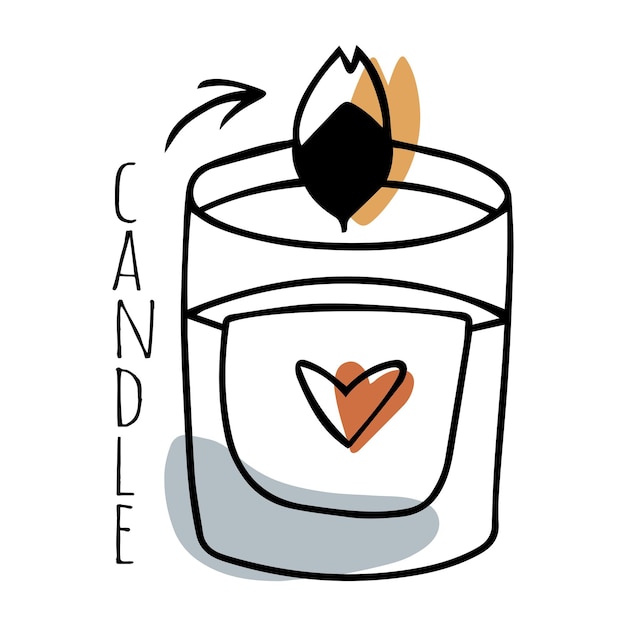 Doodle cute candle self care