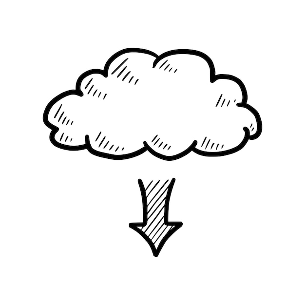 Vector doodle dataserver download cloud