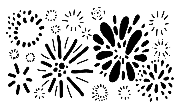 doodle design element starburst doodle sparkling doodlefirework doodle