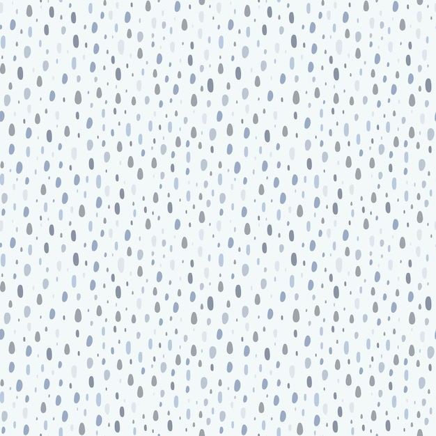 Doodle dots in soft blue palette seamless pattern many small spots on a light background rough polka dot style funny design for print