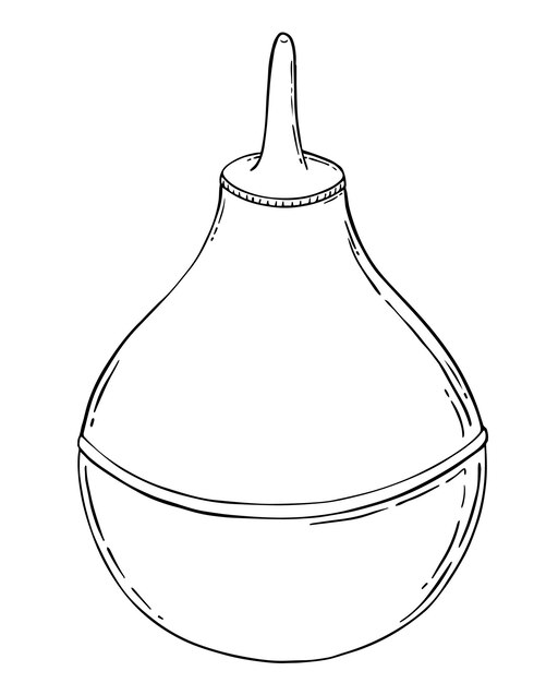 Vector doodle enema pear linear