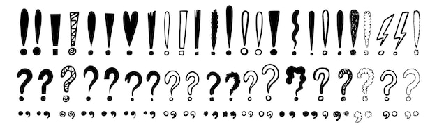 ドゥードル 呼び出し 質問符 停音符 黒いマーク 手描きの呼び出し