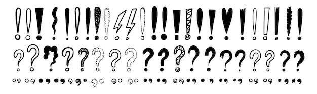 ドゥードル 呼び出し 質問符 停音符 黒いマーク 手描きの呼び出し符