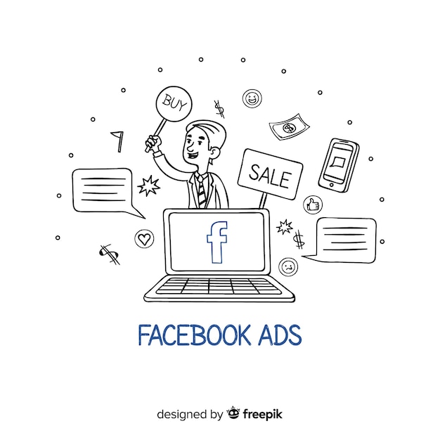 Doodle facebook ads background