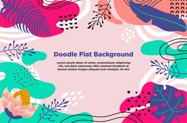 ベクトル doodleflatの背景2