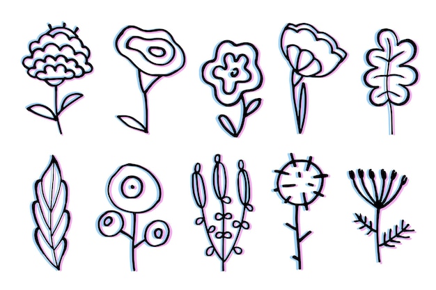 Doodle Flower Set