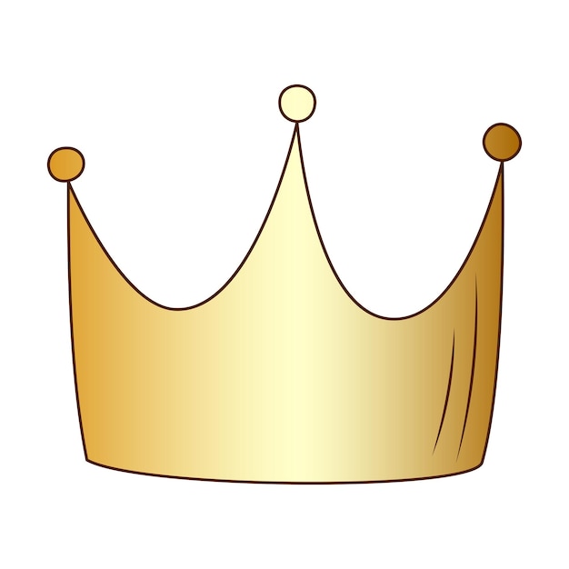 Doodle golden crown