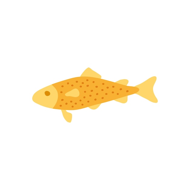 Vector doodle golden fish