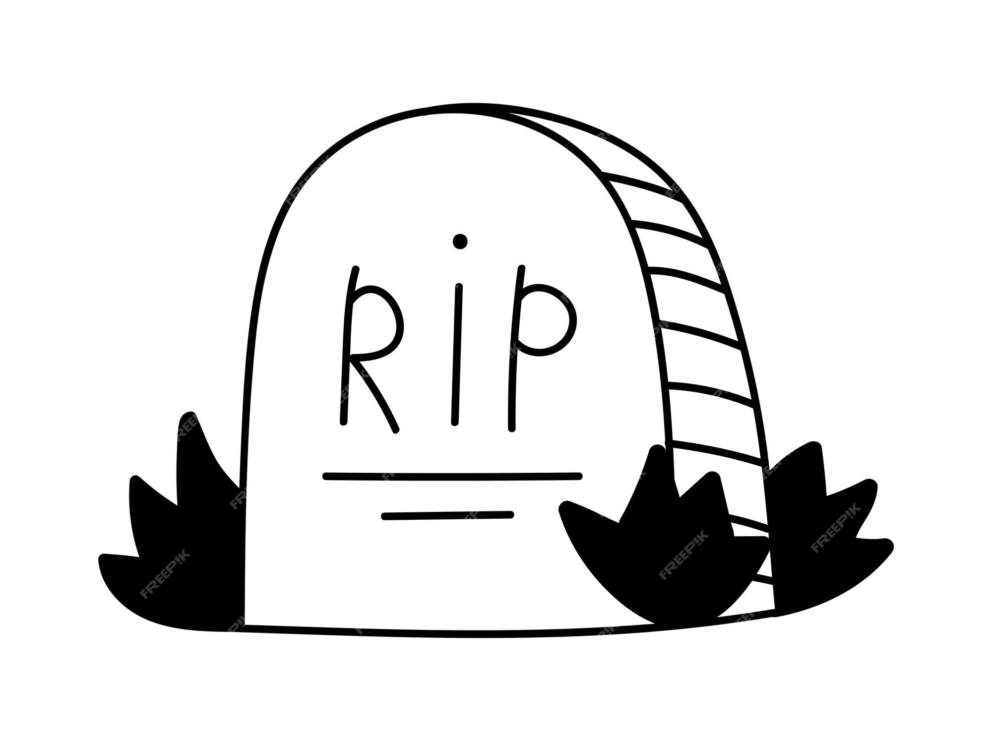 RIP Tombstone Halloween Doodle Illustration 11812355 PNG