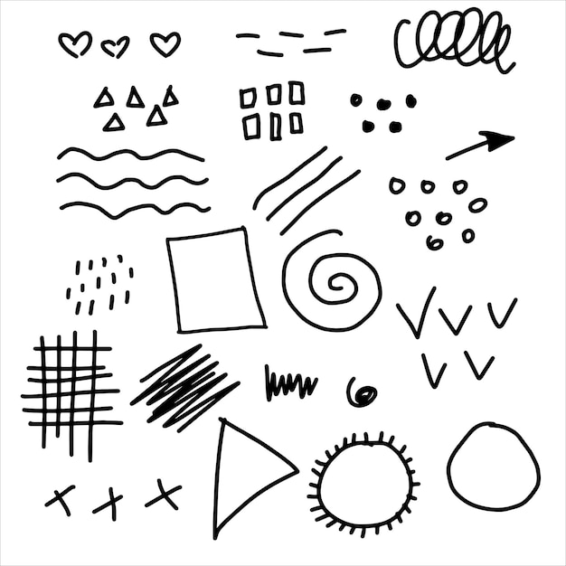 Doodle hand drawn collection