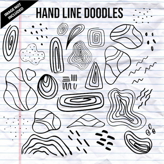 Doodle hand  organic shapes