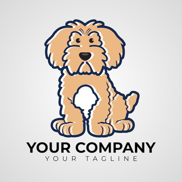 Doodle hond logo ontwerp