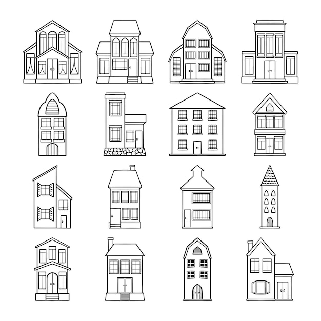 Vector doodle house hand drawn vector