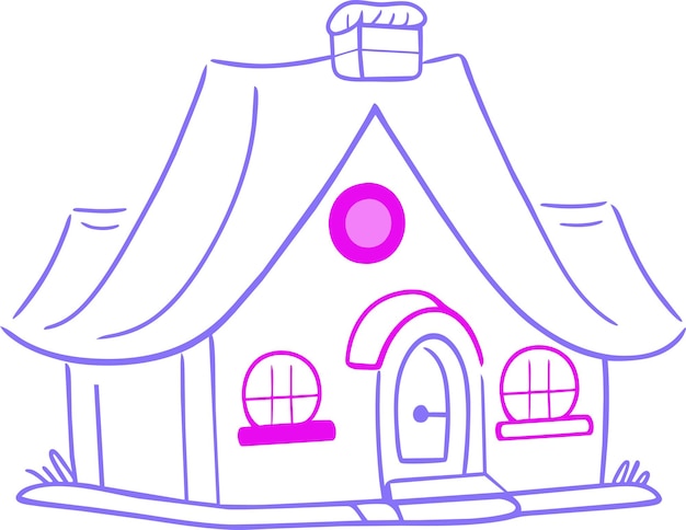 Doodle huis gebouw