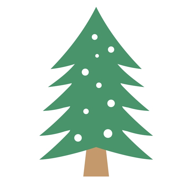 Vector doodle kerstboom cartoon stijl icoon