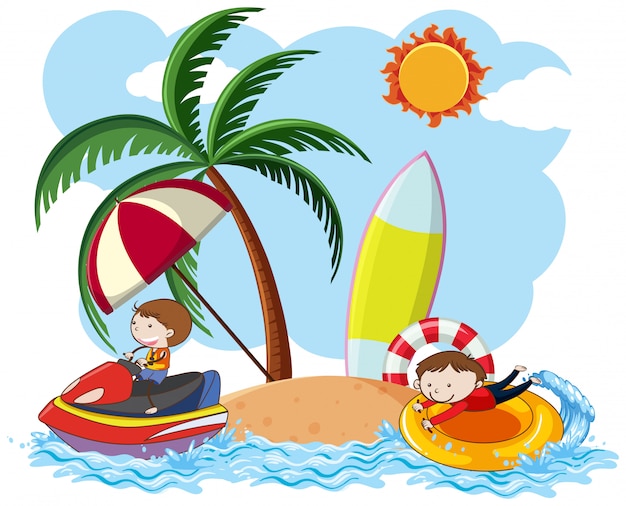 Doodle kids op de zomervakantie