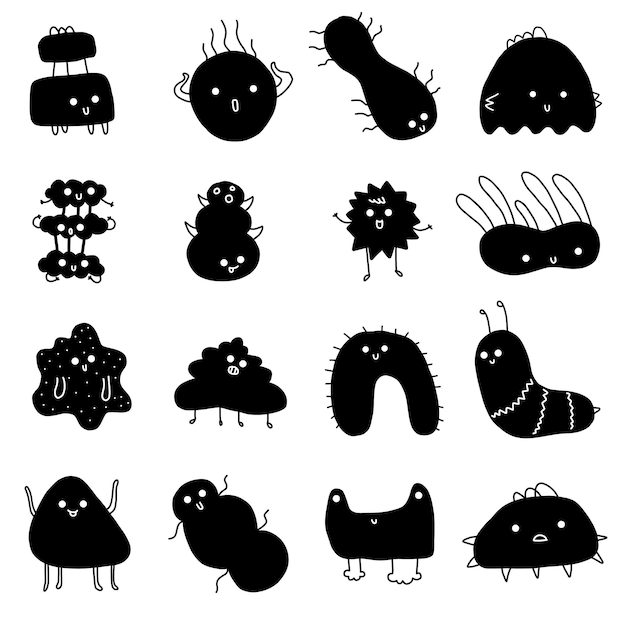 Doodle kleine monsters set