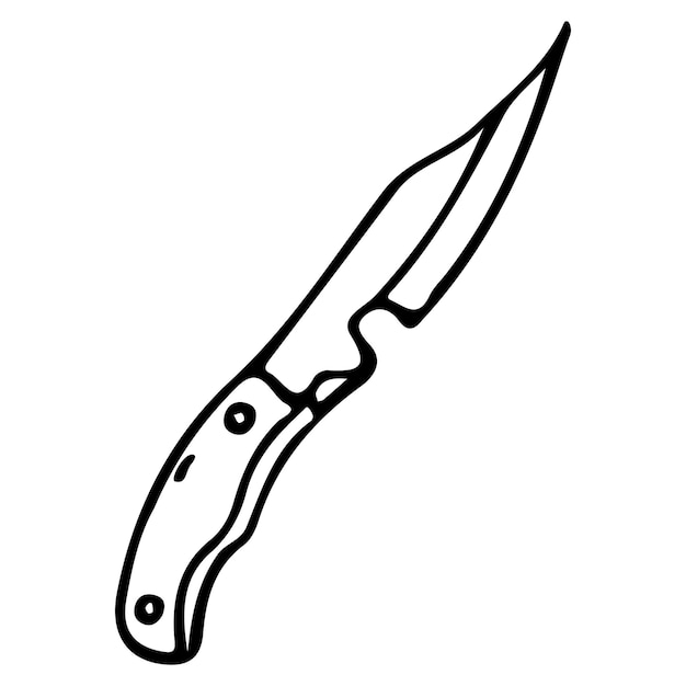 Vector doodle knife illustration