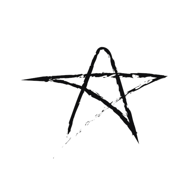 Doodle kosmos illustratie in kinderachtige stijl Hand getrokken abstracte ruimte ster Zwart-wit