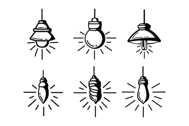 Doodle Lamp Vector Collection