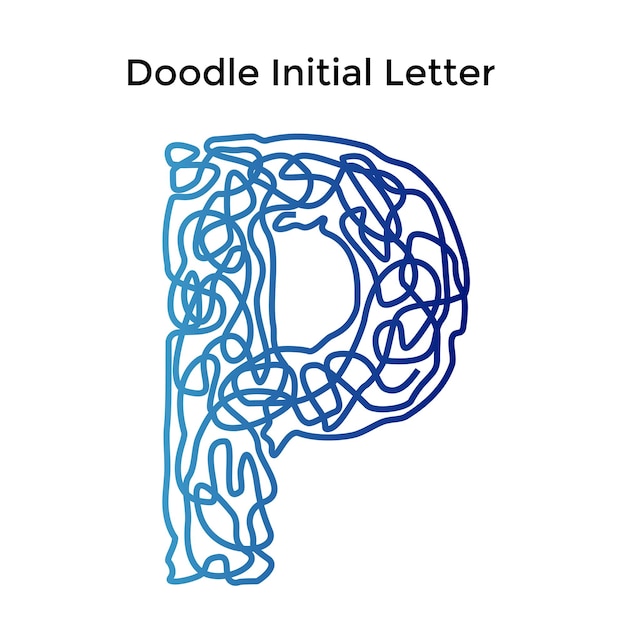Doodle Letter Lettertype P