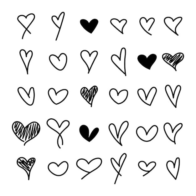 Vector doodle love handrawn collection