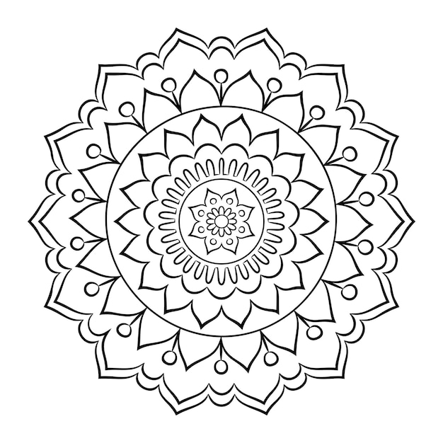 Doodle mandala coloring page