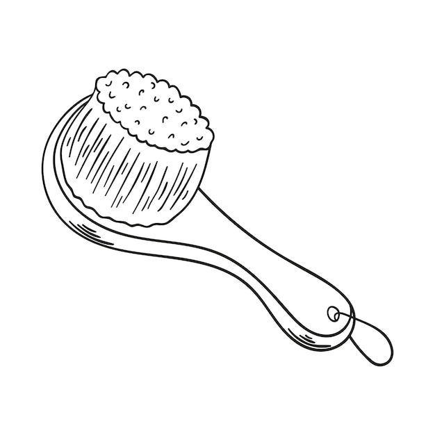 Doodle massage brush for body sauna and bathroom