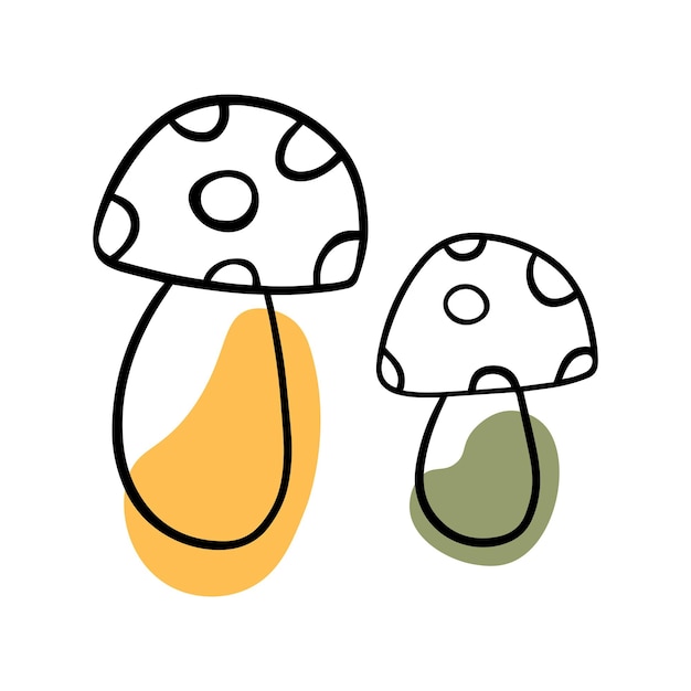 낙서 버섯 비행 agaric 가을 숲