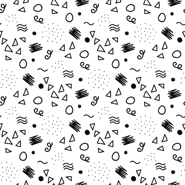 Vector doodle naadloos patroon