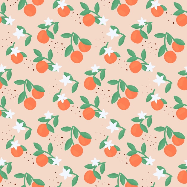 Doodle oranges pattern