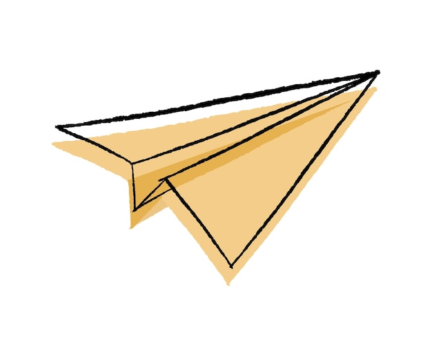 Doodle paper plane